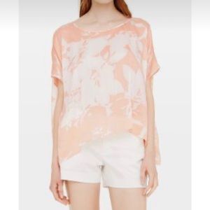 NWT Club Monaco Gilonie Silk Chemise Top XS Rose